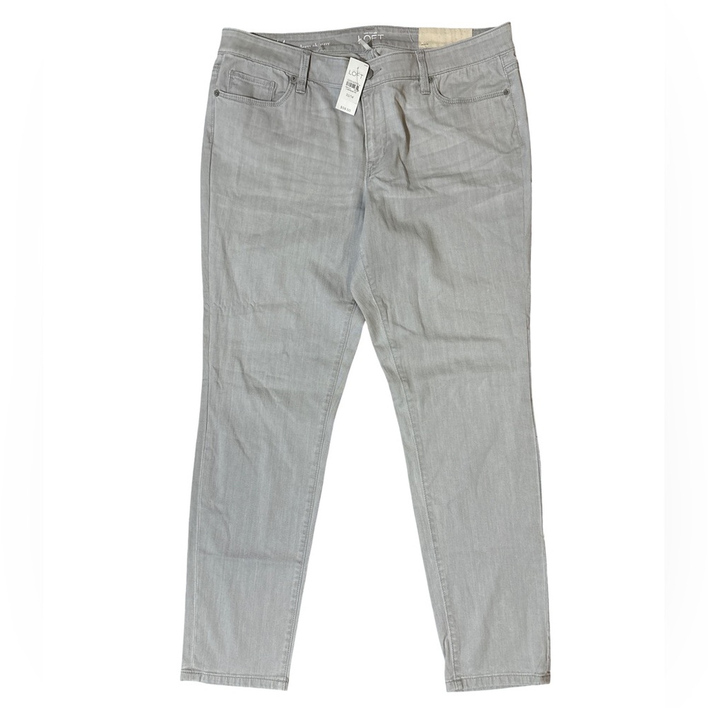 LOFT Light Gray Denim Modern Skinny Jeans